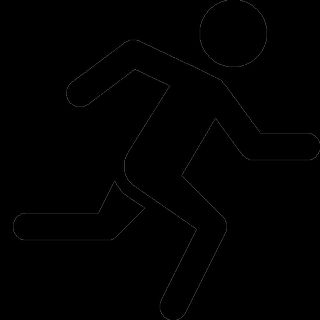 An icon of a person running.